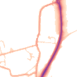 Daytime road noise heatmap for TN32 5AQ