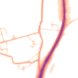 Daytime road noise heatmap for TN32 5AW