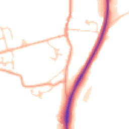 Daytime road noise heatmap for TN32 5AZ