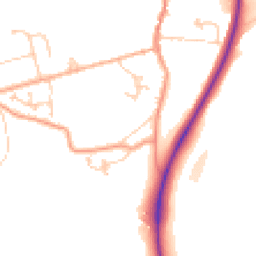 Daytime road noise heatmap for TN32 5BA