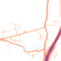 Daytime road noise heatmap for TN32 5DG
