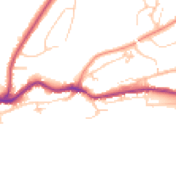 Daytime road noise heatmap for TN38 0AN