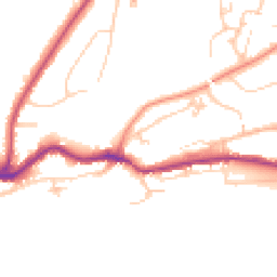 Daytime road noise heatmap for TN38 0AP