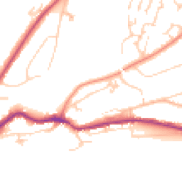 Daytime road noise heatmap for TN38 0AS