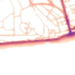 Daytime road noise heatmap for TN38 0BB