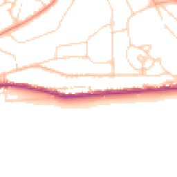 Daytime road noise heatmap for TN38 0BS