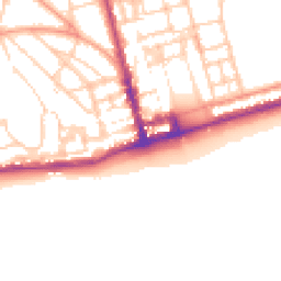 Daytime road noise heatmap for TN38 0DE
