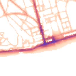 Daytime road noise heatmap for TN38 0ET