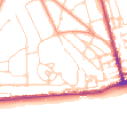 Daytime road noise heatmap for TN38 0HG
