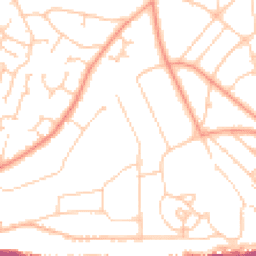 Daytime road noise heatmap for TN38 0NY