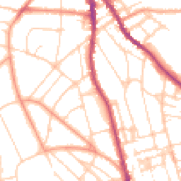 Daytime road noise heatmap for TN38 0QS