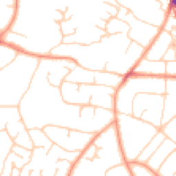 Daytime road noise heatmap for TN38 0SA