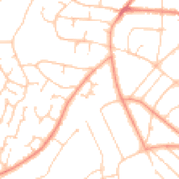Daytime road noise heatmap for TN38 0WE
