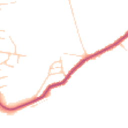 Daytime road noise heatmap for TN38 8BD