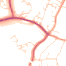 Daytime road noise heatmap for TN38 9AW