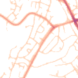 Daytime road noise heatmap for TN38 9EQ