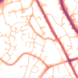 Daytime road noise heatmap for TN38 9LP