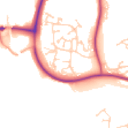 Daytime road noise heatmap for TN38 9TA