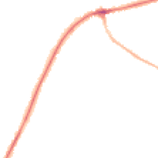 Night-time road noise heatmap for TN6 1BY
