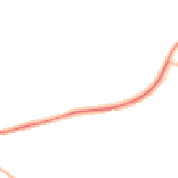 Night-time road noise heatmap for TN6 2GN