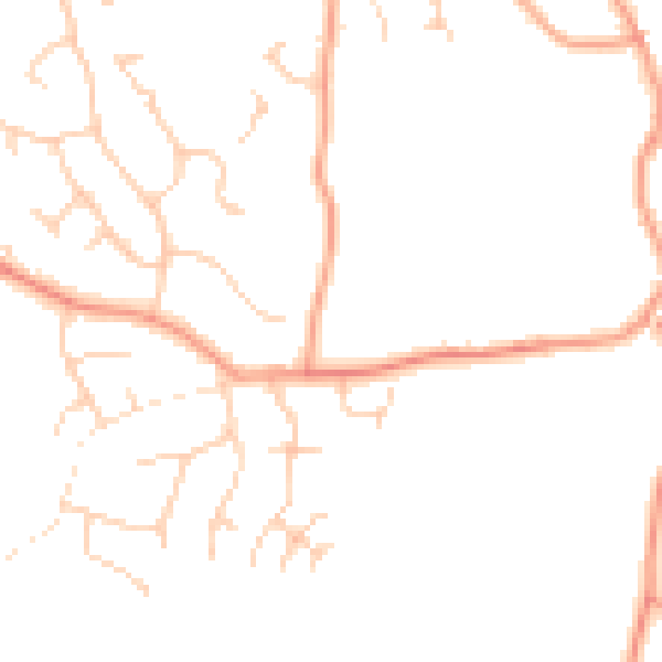 Daytime road noise heatmap for TN6 3GQ