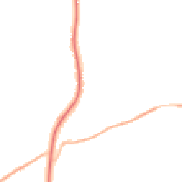 Night-time road noise heatmap for TN6 3PL