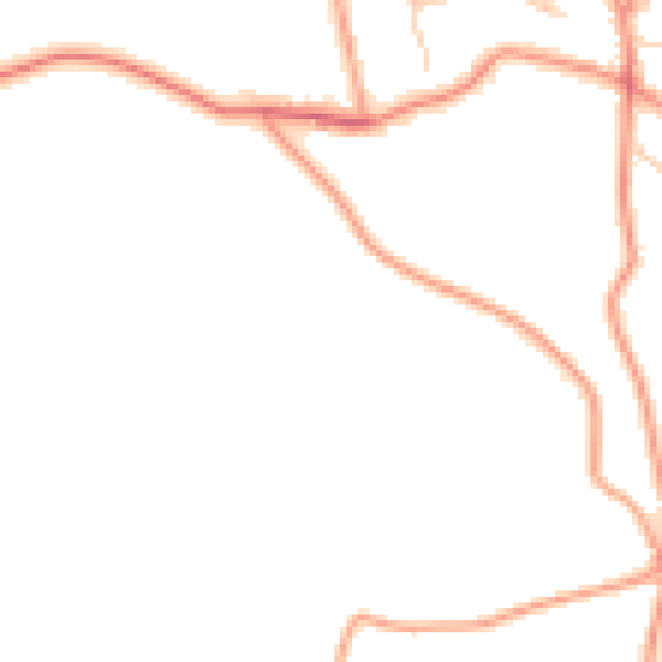 Daytime road noise heatmap for TN6 3SP