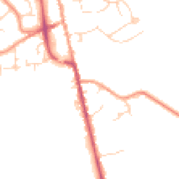 Daytime road noise heatmap for TN8 5ET