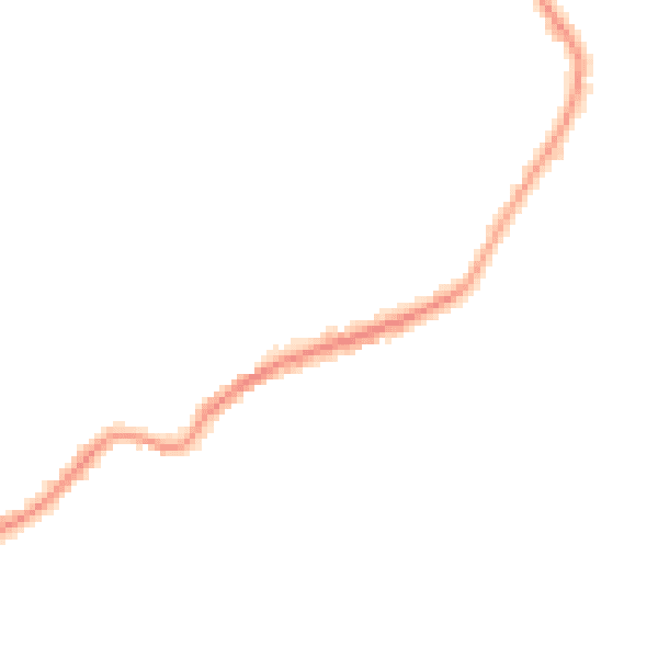 Night-time road noise heatmap for TQ1 1AN