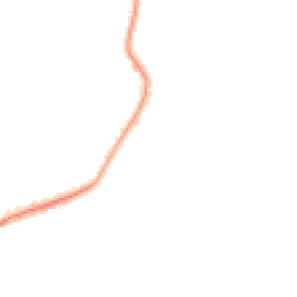 Night-time road noise heatmap for TQ1 2PP