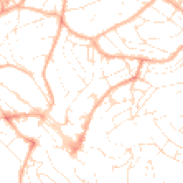 Daytime road noise heatmap for TQ1 3BX