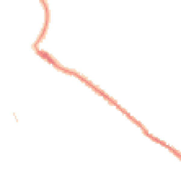 Night-time road noise heatmap for TQ1 3RZ