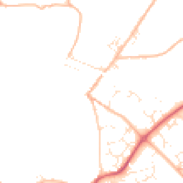 Daytime road noise heatmap for TQ10 9BE