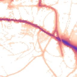 Daytime road noise heatmap for TQ12 1AE