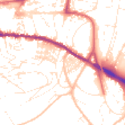 Daytime road noise heatmap for TQ12 1BW