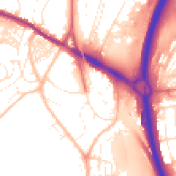 Daytime road noise heatmap for TQ12 1DE