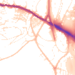Daytime road noise heatmap for TQ12 1DN