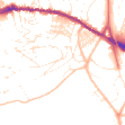 Daytime road noise heatmap for TQ12 1EF