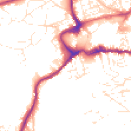 Daytime road noise heatmap for TQ12 1LG