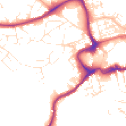 Daytime road noise heatmap for TQ12 1LZ