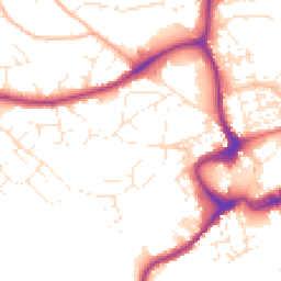 Daytime road noise heatmap for TQ12 1TU
