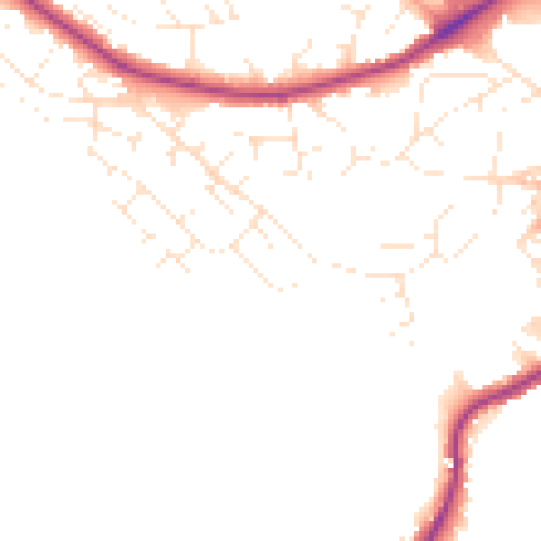 Daytime road noise heatmap for TQ12 1UP