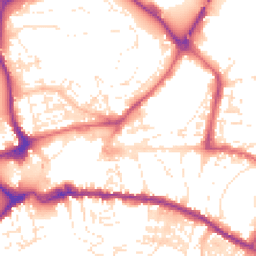 Daytime road noise heatmap for TQ12 2AT