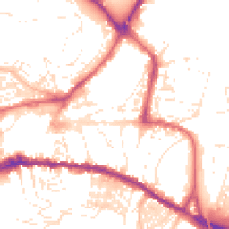 Daytime road noise heatmap for TQ12 2BH