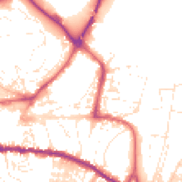 Daytime road noise heatmap for TQ12 2BL
