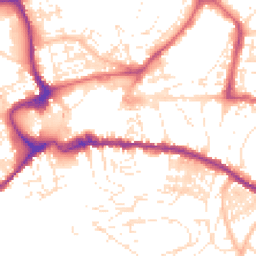 Daytime road noise heatmap for TQ12 2JS