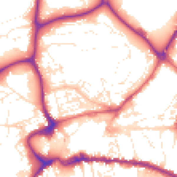 Daytime road noise heatmap for TQ12 2NR