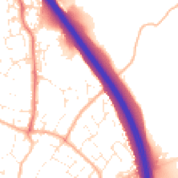 Daytime road noise heatmap for TQ12 3AB