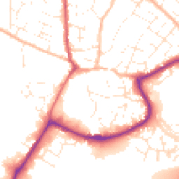 Daytime road noise heatmap for TQ12 3BQ