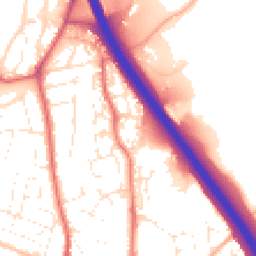 Daytime road noise heatmap for TQ12 3QX